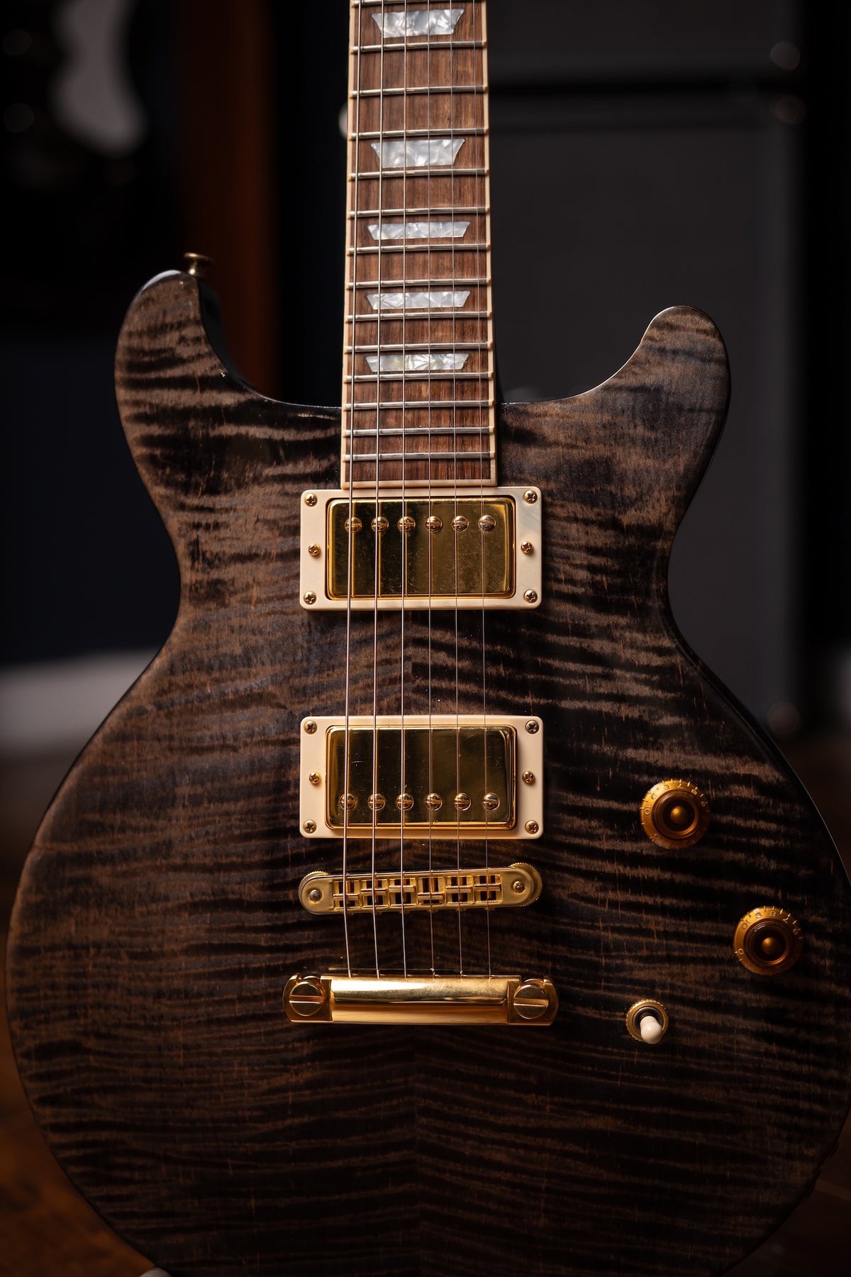 2002 Gibson Les Paul Double Cutaway Electric Guitar - Transparent Black