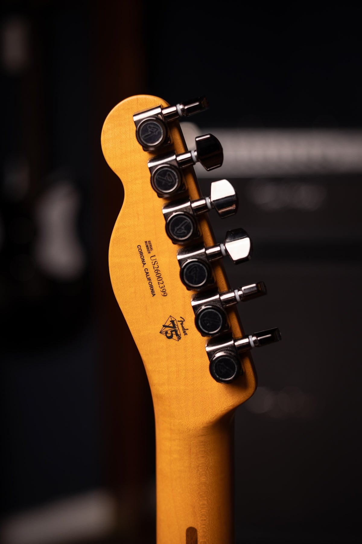 Fender 75th Anniversary American Ultra II Telecaster Ebony Fingerboard, Electric Guitar - Liquid Gold