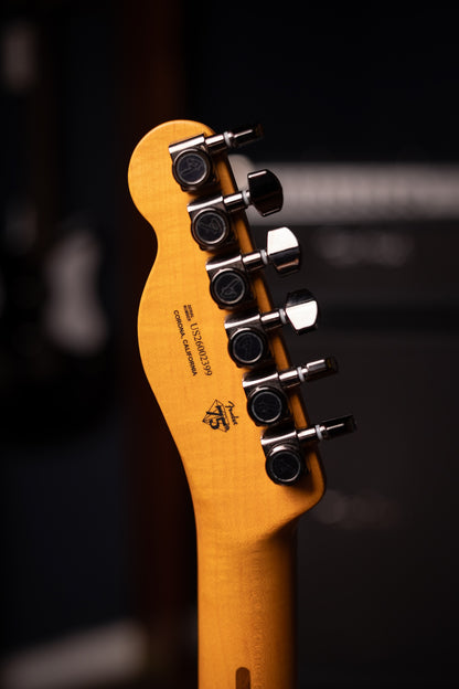 Fender 75th Anniversary American Ultra II Telecaster Ebony Fingerboard, Electric Guitar - Liquid Gold