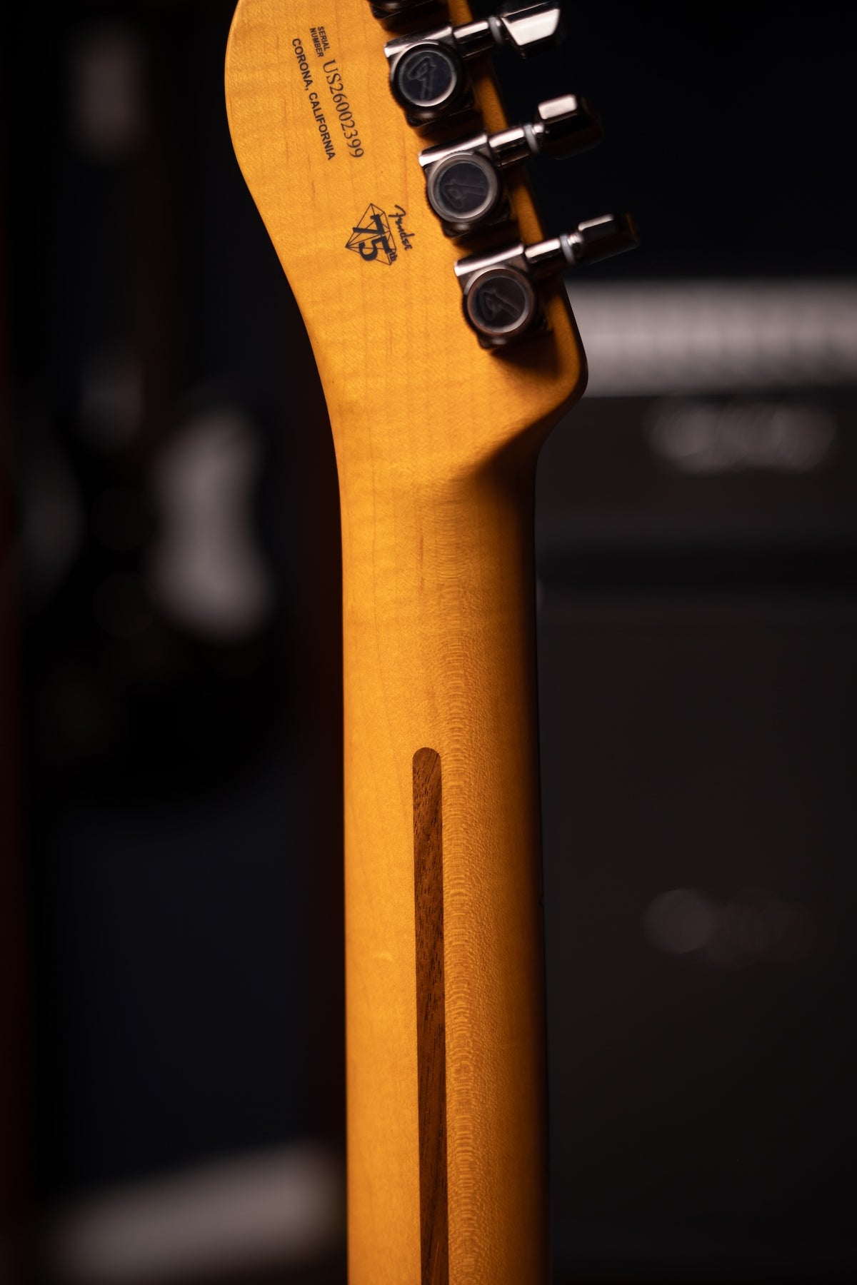 Fender 75th Anniversary American Ultra II Telecaster Ebony Fingerboard, Electric Guitar - Liquid Gold