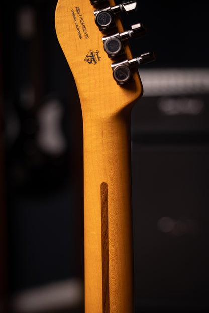 Fender 75th Anniversary American Ultra II Telecaster Ebony Fingerboard, Electric Guitar - Liquid Gold