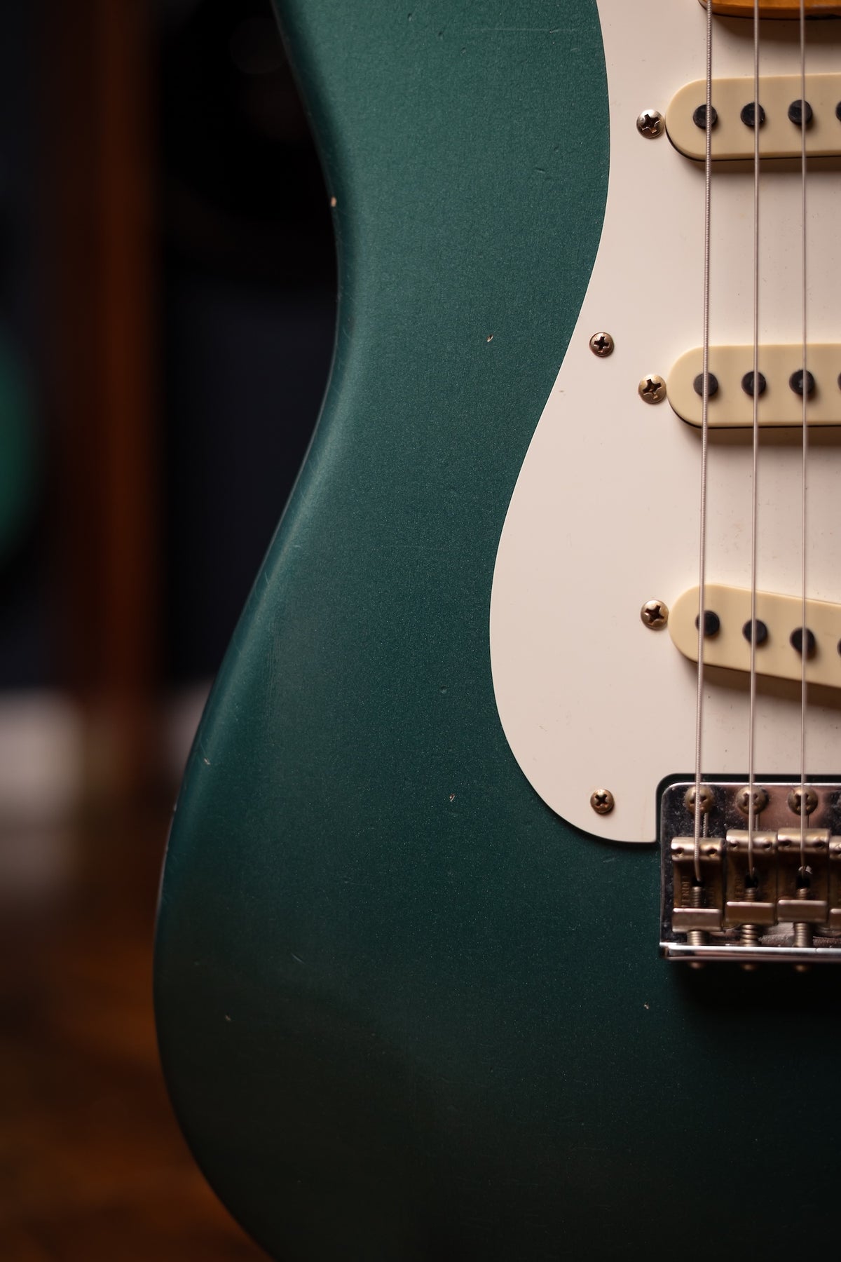 2024 Fender 1956 Journeyman Stratocaster Electric Guitar - Aged Sherwood Green Metallic