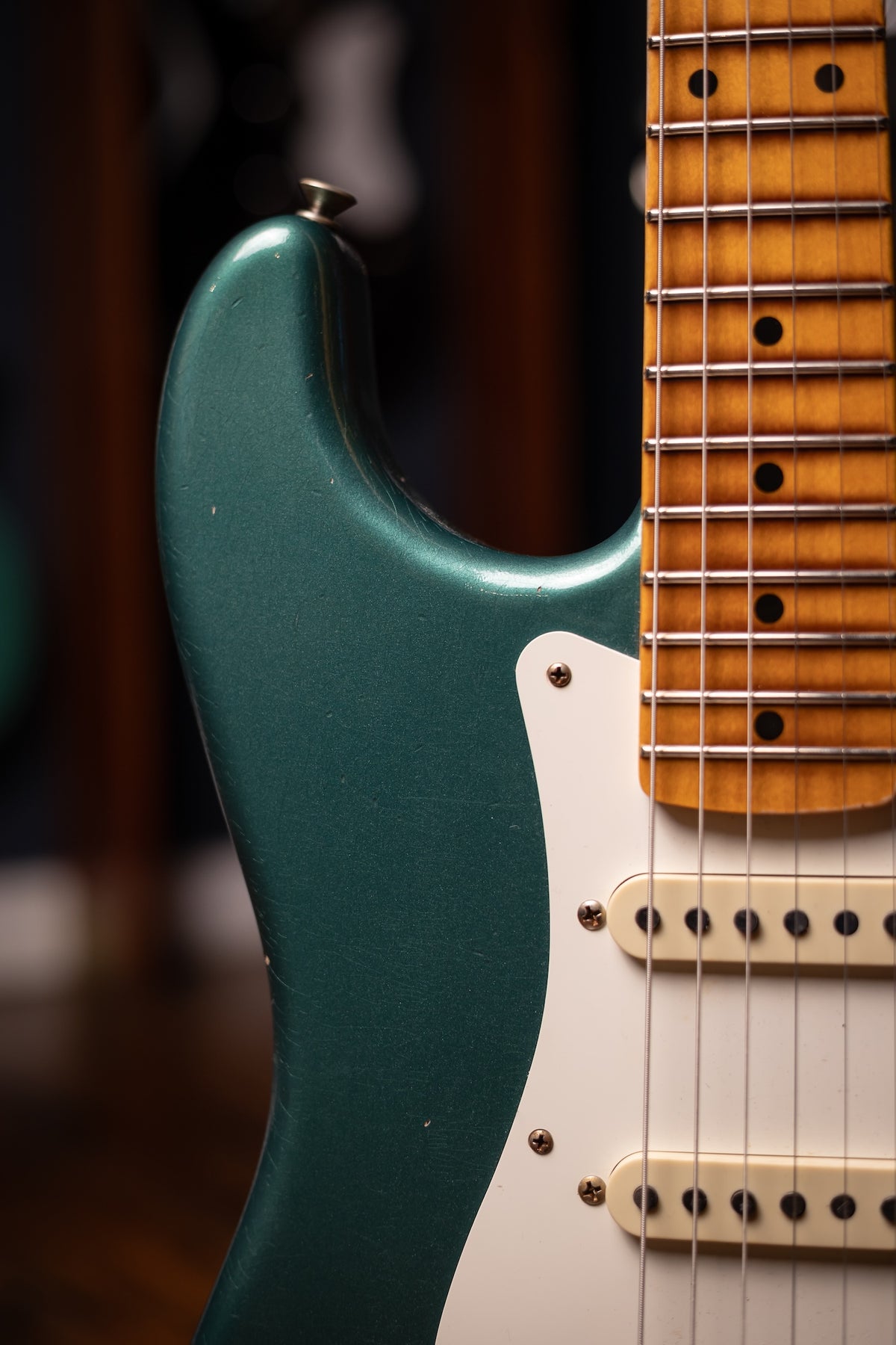 2024 Fender 1956 Journeyman Stratocaster Electric Guitar - Aged Sherwood Green Metallic