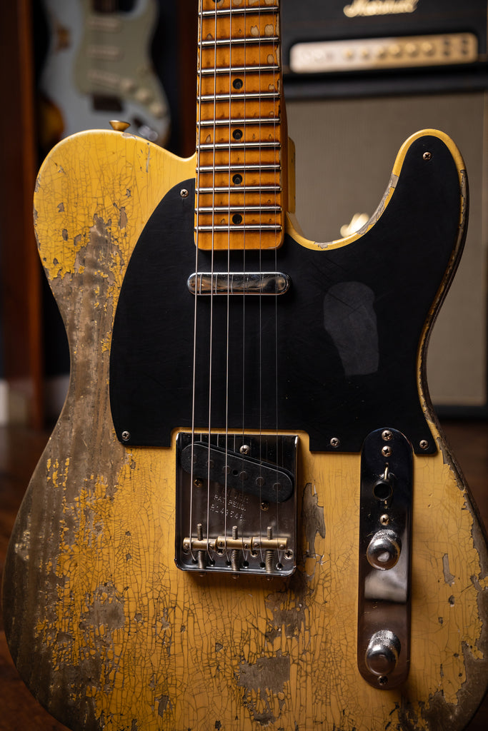 Fender 1954 Telecaster Super Heavy Relic Electric Guitar - Super Faded Aged Nocaster Blonde