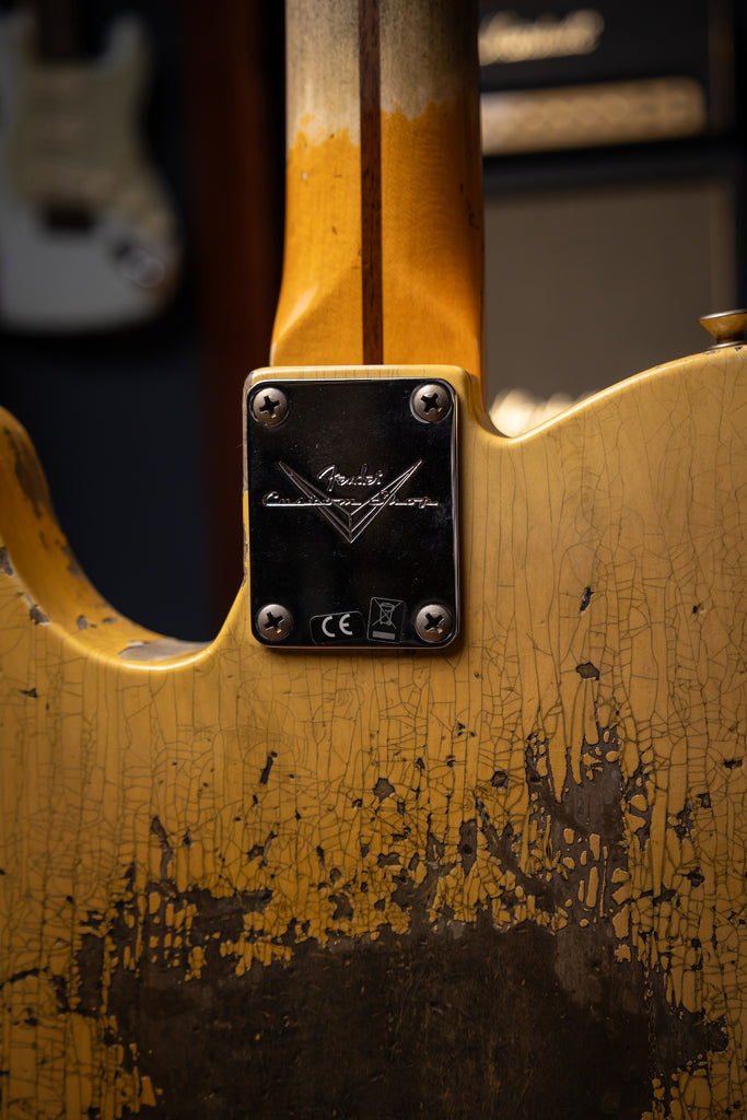 Fender 1954 Telecaster Super Heavy Relic Electric Guitar - Super Faded Aged Nocaster Blonde