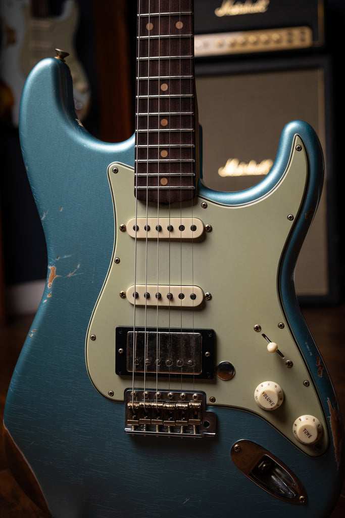 Fender Limited Edition '59 Stratocaster HSS Relic Electric Guitar - Daphne Blue Metallic