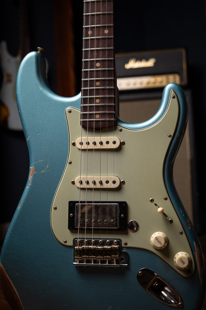 Fender Limited Edition '59 Stratocaster HSS Relic Electric Guitar - Daphne Blue Metallic