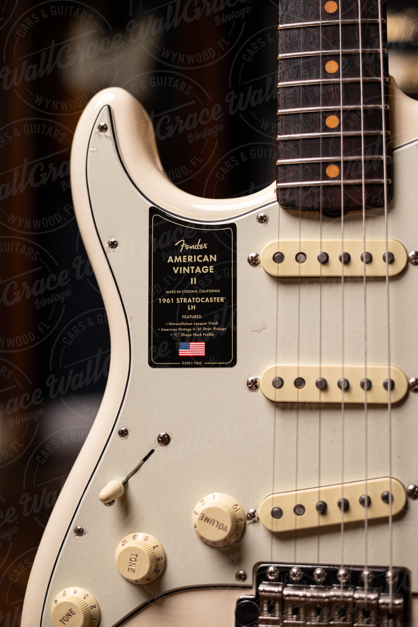 Fender American Vintage II 1961 Stratocaster® Left Handed Electric Guitar - Olympic White