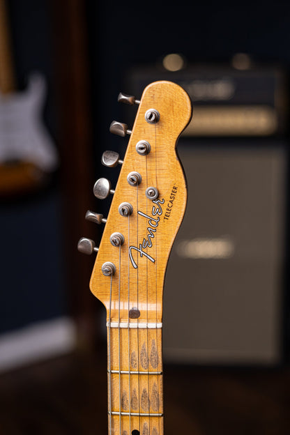 2018 Fender Custom Shop Wildwood 10 1955 Telecaster Relic Electric Guitar - Faded Ocean Turquoise