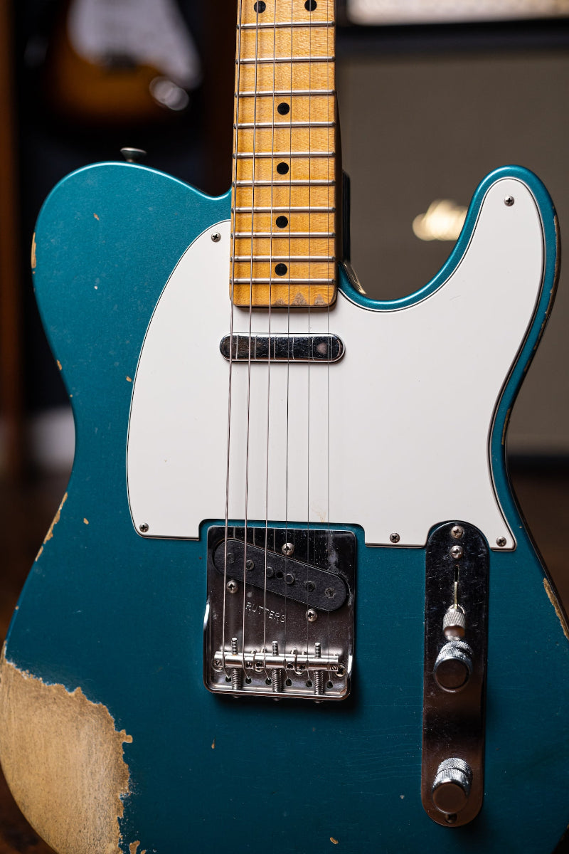 2018 Fender Custom Shop Wildwood 10 1955 Telecaster Relic Electric Guitar - Faded Ocean Turquoise