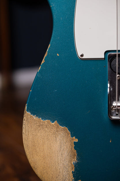 2018 Fender Custom Shop Wildwood 10 1955 Telecaster Relic Electric Guitar - Faded Ocean Turquoise
