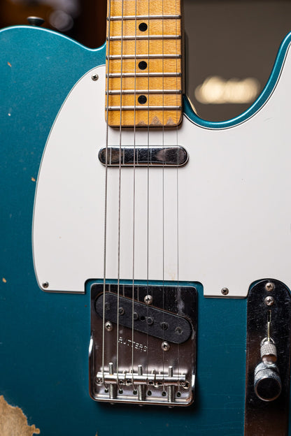2018 Fender Custom Shop Wildwood 10 1955 Telecaster Relic Electric Guitar - Faded Ocean Turquoise