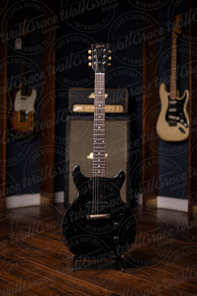 Gibson Custom Shop 1960 Les Paul Junior Double Cut Reissue Murphy Lab Ultra Heavy Aged Electric Guitar - Ebony