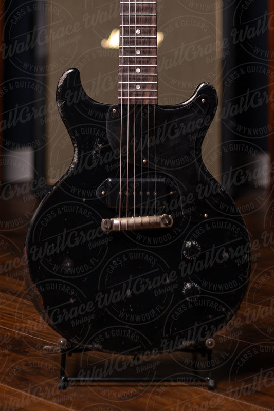 Gibson Custom Shop 1960 Les Paul Junior Double Cut Reissue Murphy Lab Ultra Heavy Aged Electric Guitar - Ebony