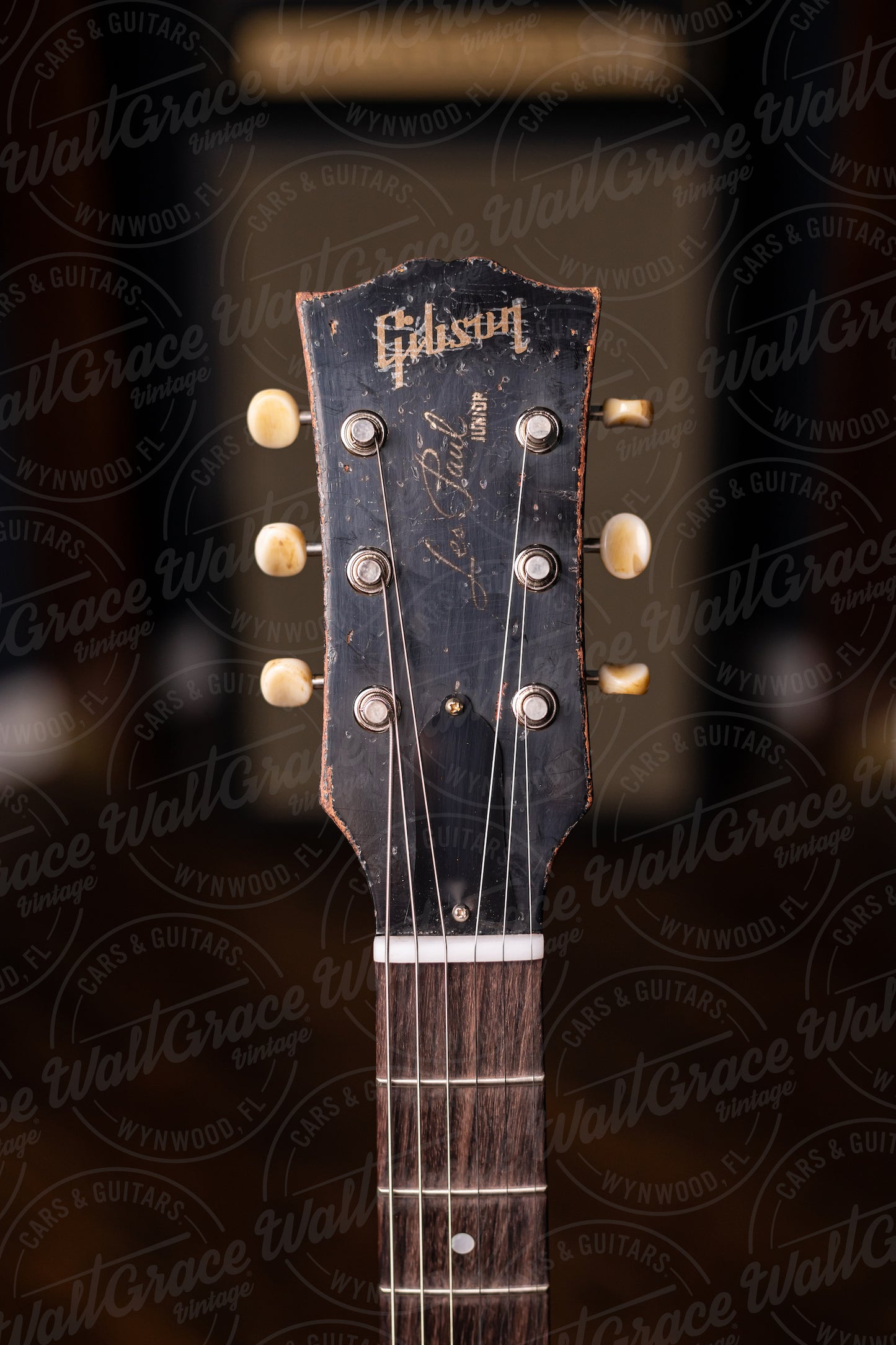 Gibson Custom Shop 1960 Les Paul Junior Double Cut Reissue Murphy Lab Ultra Heavy Aged Electric Guitar - Ebony
