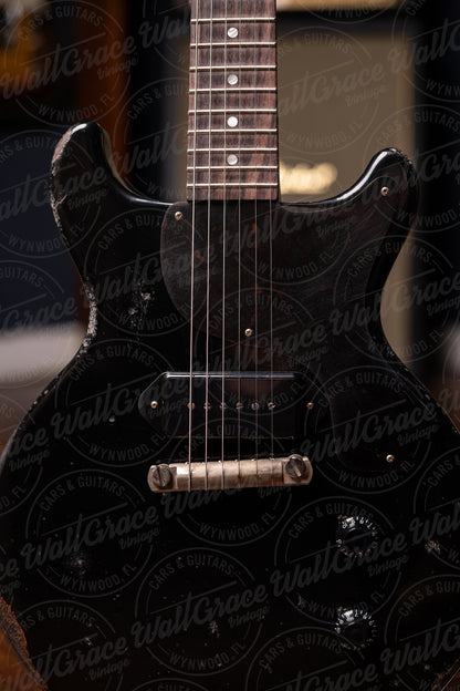 Gibson Custom Shop 1960 Les Paul Junior Double Cut Reissue Murphy Lab Ultra Heavy Aged Electric Guitar - Ebony