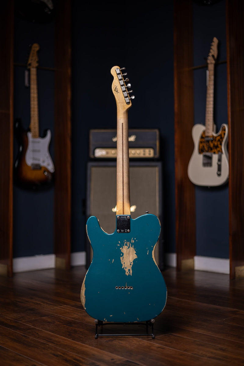 2018 Fender Custom Shop Wildwood 10 1955 Telecaster Relic Electric Guitar - Faded Ocean Turquoise