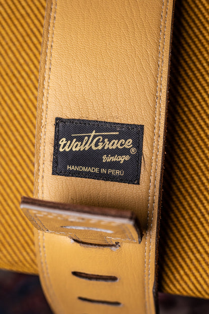 Walt Grace Vintage Leather Guitar Straps - Wide Dark Brown