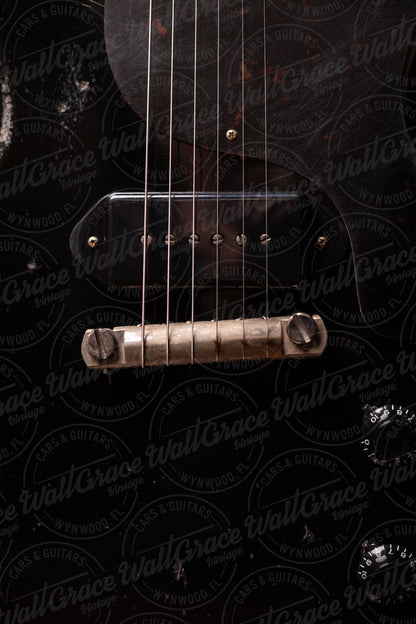 Gibson Custom Shop 1960 Les Paul Junior Double Cut Reissue Murphy Lab Ultra Heavy Aged Electric Guitar - Ebony