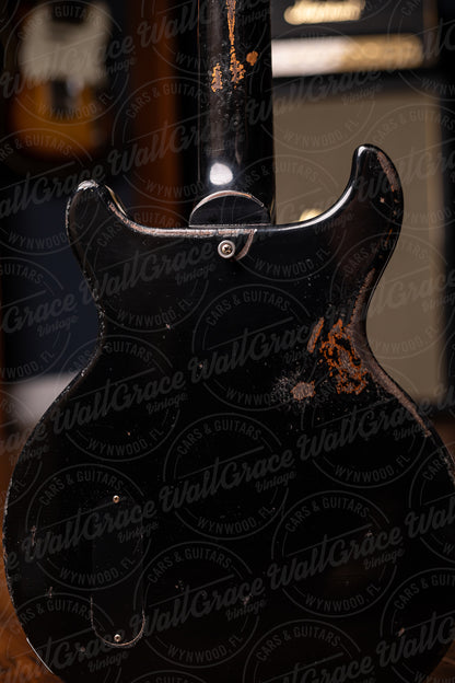 Gibson Custom Shop 1960 Les Paul Junior Double Cut Reissue Murphy Lab Ultra Heavy Aged Electric Guitar - Ebony