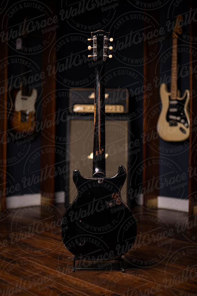 Gibson Custom Shop 1960 Les Paul Junior Double Cut Reissue Murphy Lab Ultra Heavy Aged Electric Guitar - Ebony