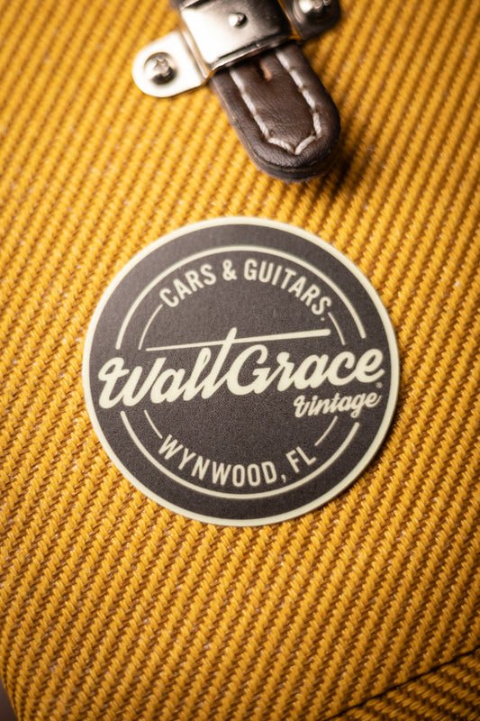 Walt Grace Vintage Glow In The Dard Round Sticker 2" - Black