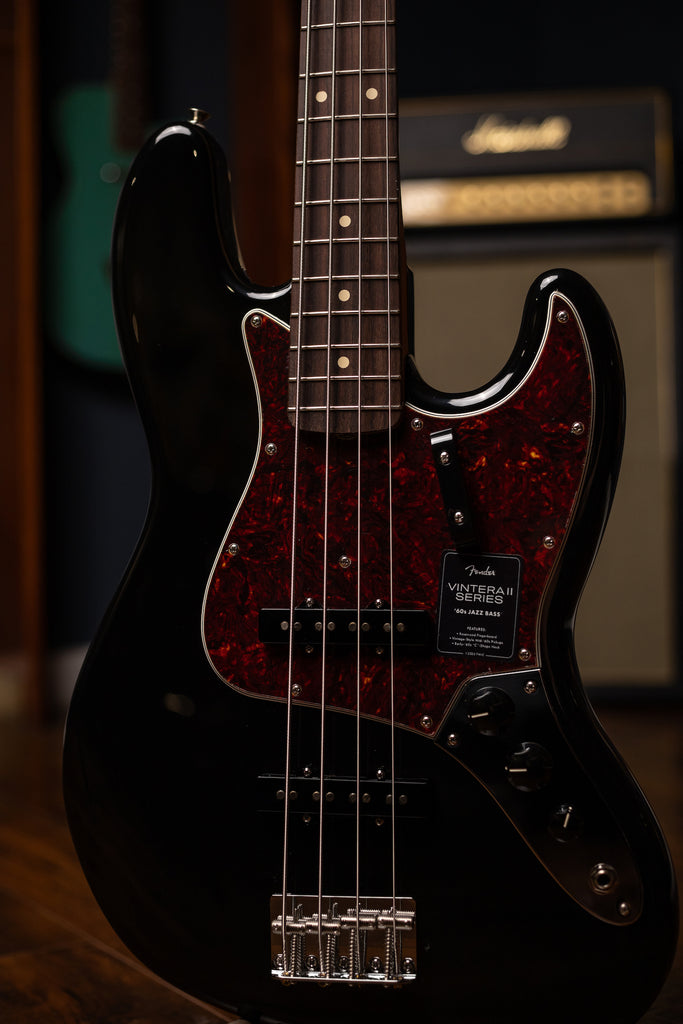 Fender Vintera® II '60s Jazz Bass®, Rosewood Fingerboard | BlackFender Vintera® II '60s Jazz Bass®, Rosewood Fingerboard | Black