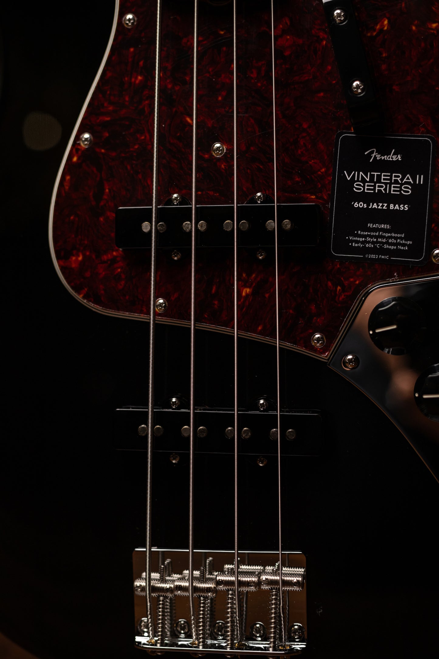 Fender Vintera® II '60s Jazz Bass®, Rosewood Fingerboard | BlackFender Vintera® II '60s Jazz Bass®, Rosewood Fingerboard | Black