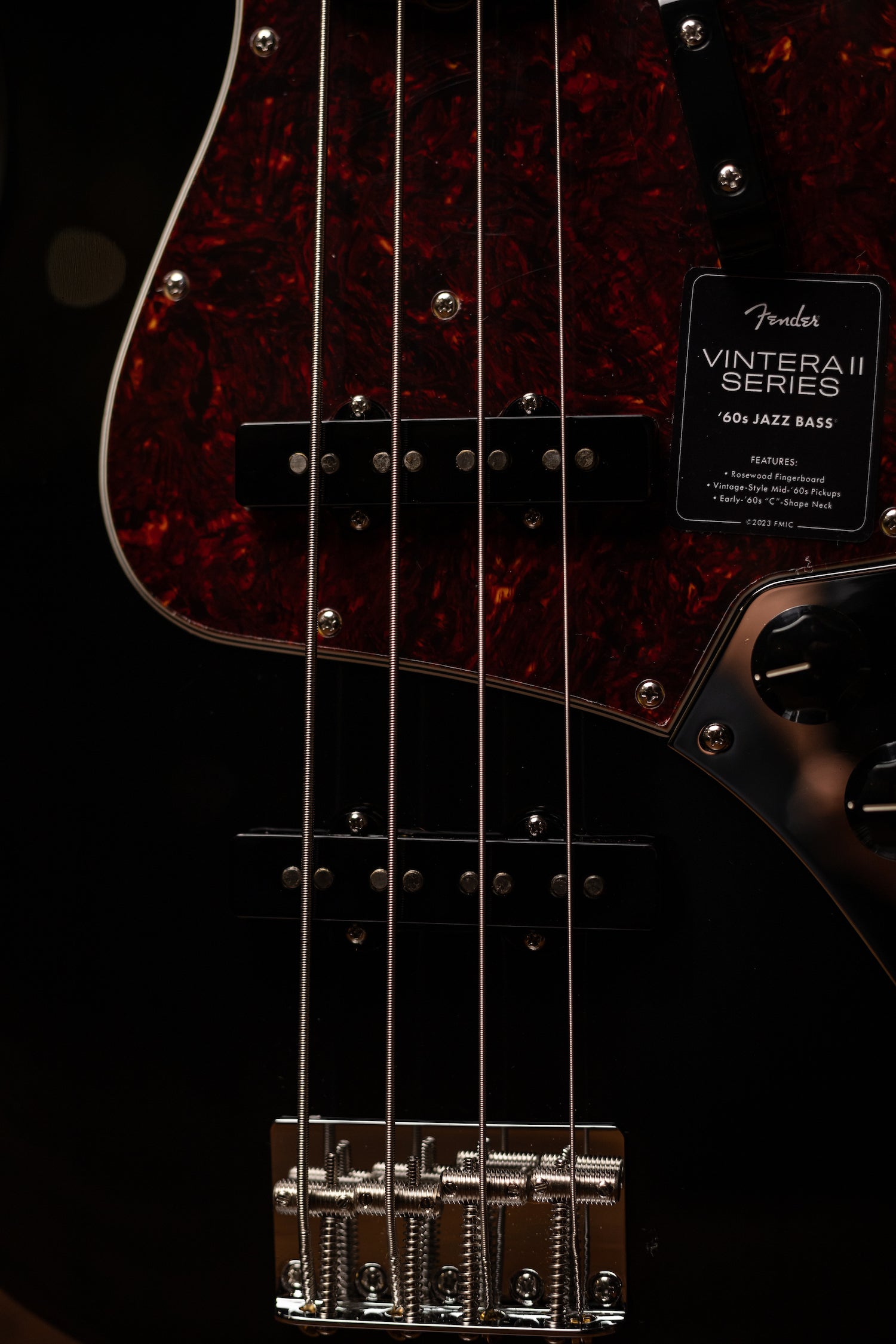 Fender Vintera® II '60s Jazz Bass®, Rosewood Fingerboard | BlackFender Vintera® II '60s Jazz Bass®, Rosewood Fingerboard | Black