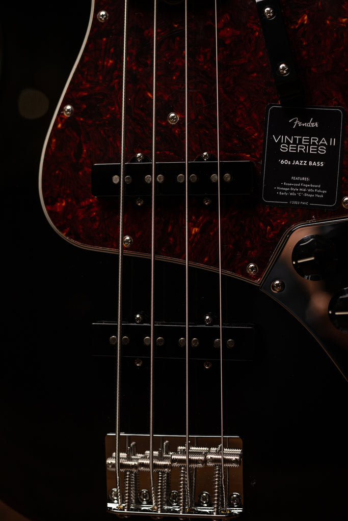 Fender Vintera® II '60s Jazz Bass®, Rosewood Fingerboard | BlackFender Vintera® II '60s Jazz Bass®, Rosewood Fingerboard | Black