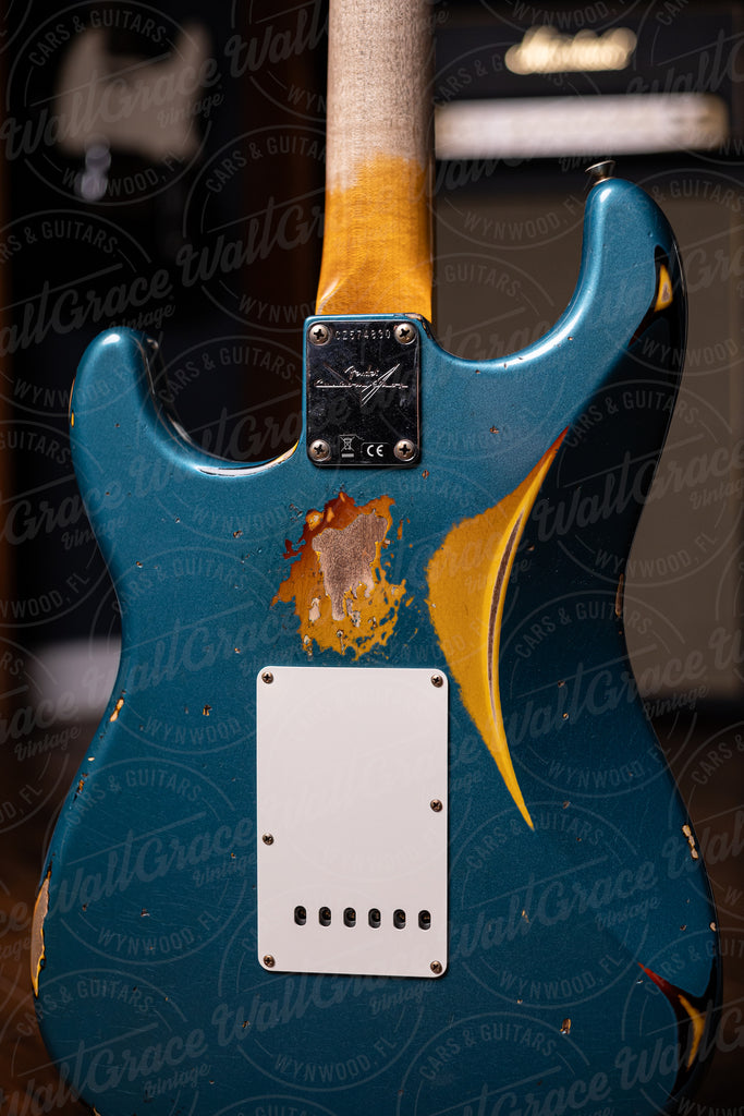 Fender Custom Shop '61 Stratocaster Heavy Relic Electric Guitar - Aged Ocean Turquoise over 3-Tone Sunburst