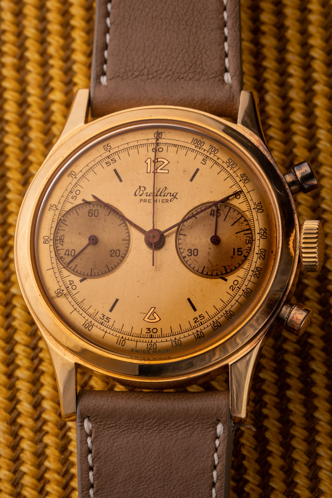 Breitling Premier, Rose Gold Wristwatch, Ref. 777, Circa 1940s