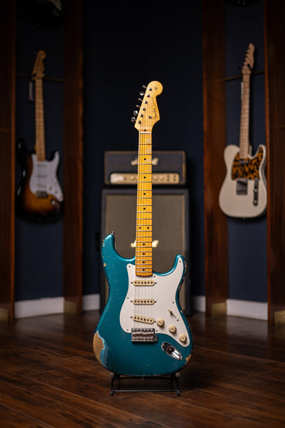 2016 Fender Custom Shop Wildwood 10 1955 Strat Relic Electric Guitar - Lake Placid