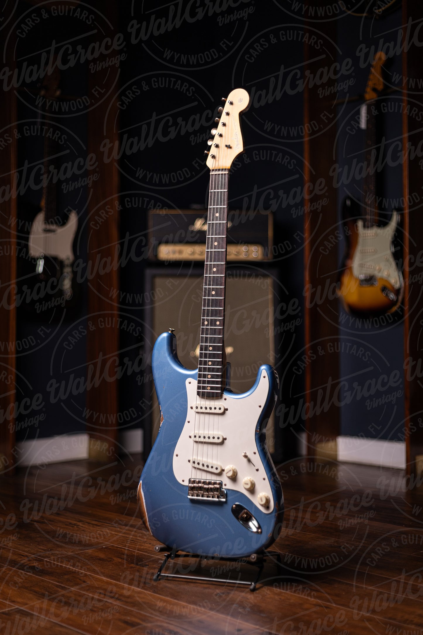 Fender Custom Shop 1959 Stratocaster Relic Electric Guitar – Faded Aged Lake Placid Blue