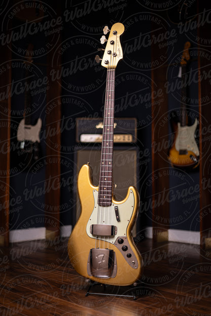 Fender Custom Shop 1963 Jazz Bass Journeyman Relic Bass - Aged Aztec Gold