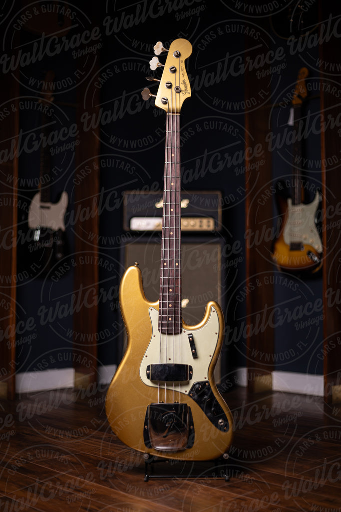 Fender Custom Shop 1963 Jazz Bass Journeyman Relic Bass - Aged Aztec Gold