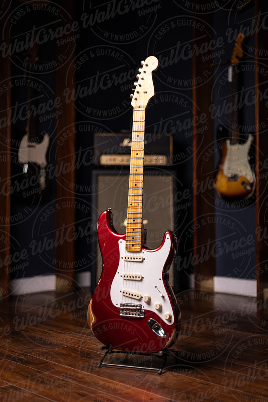 Fender Custom Shop '58 Stratocaster Relic Electric Guitar - Faded Aged Candy Apple Red