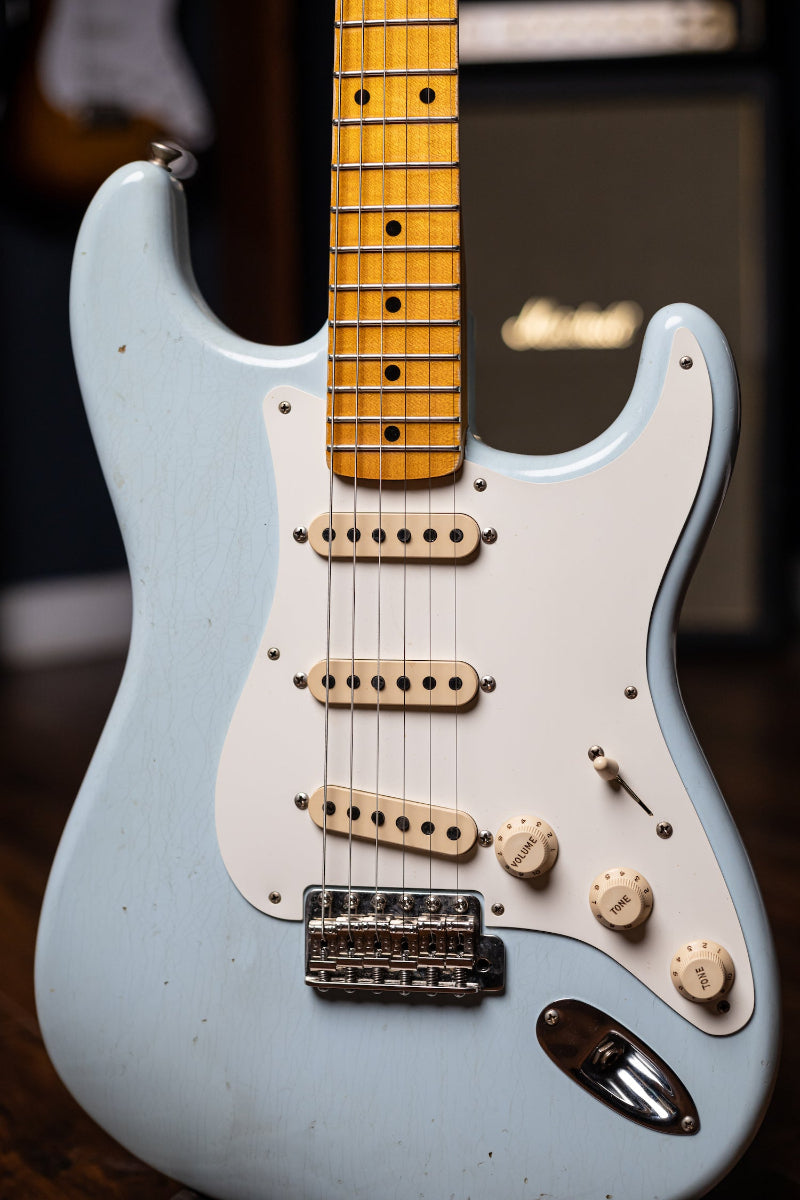 2009 Fender Custom Shop Wildwood 10 1955 Stratocaster Journeyman Electric Guitar - Sonic Blue