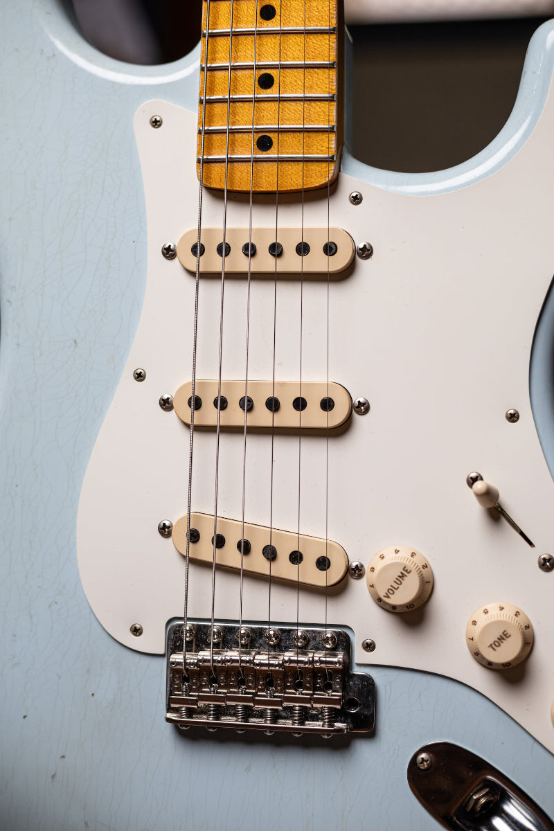 2009 Fender Custom Shop Wildwood 10 1955 Stratocaster Journeyman Electric Guitar - Sonic Blue