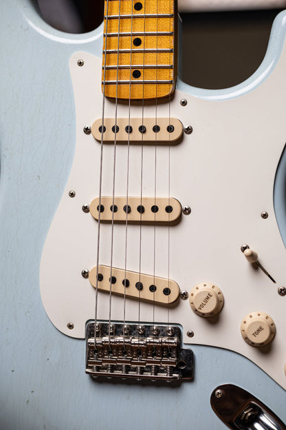2009 Fender Custom Shop Wildwood 10 1955 Stratocaster Journeyman Electric Guitar - Sonic Blue