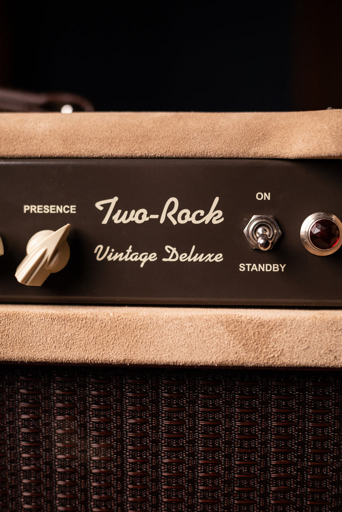 IN STOCK! - Two-Rock Vintage Deluxe 40 Watt Head & 3x10" Cabinet Oxblood cloth, Maroon Piping - Dogwood Suede