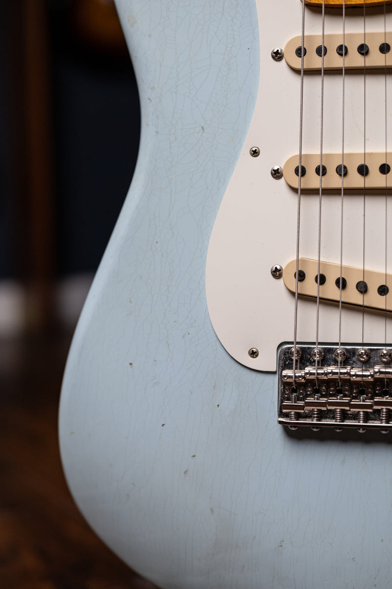 2009 Fender Custom Shop Wildwood 10 1955 Stratocaster Journeyman Electric Guitar - Sonic Blue