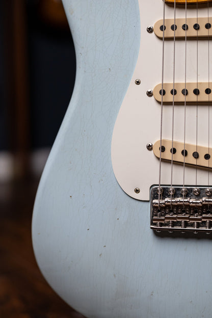 2009 Fender Custom Shop Wildwood 10 1955 Stratocaster Journeyman Electric Guitar - Sonic Blue