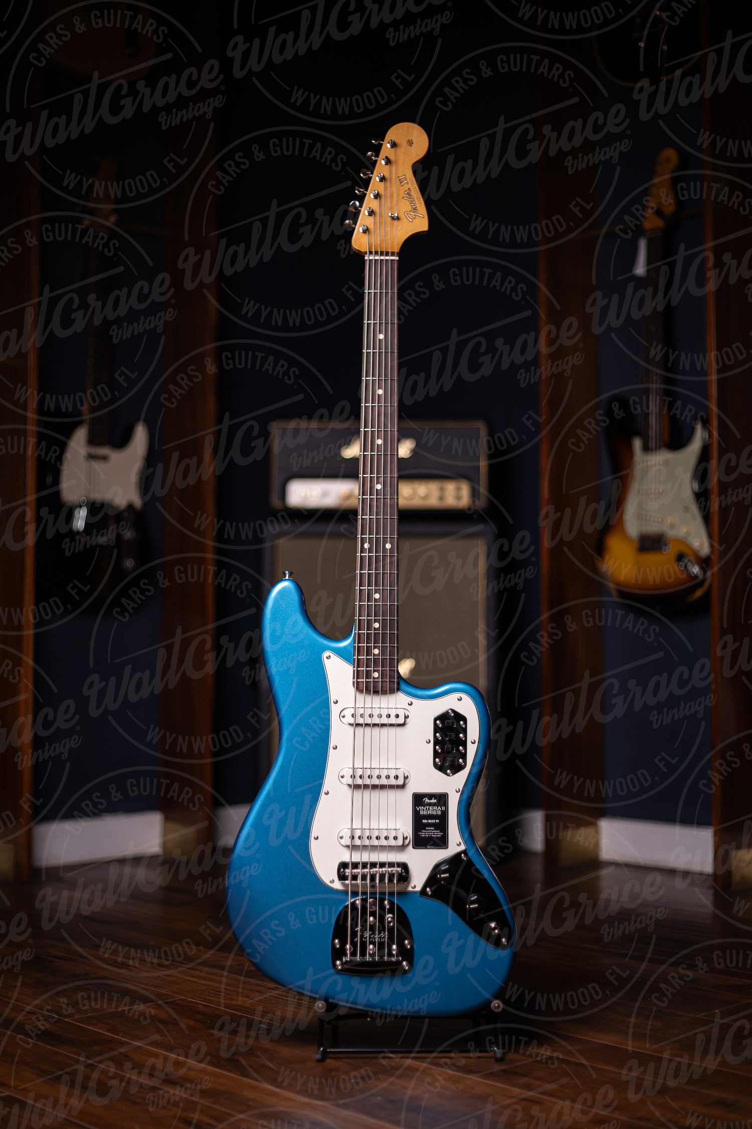 Fender Vintera II 60's Bass VI Electric Guitar - Lake Placid Blue