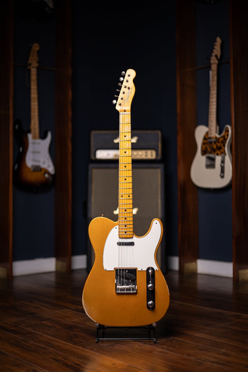2016 Fender Custom Shop Wildwood 1955 Telecaster Relic Electric Guitar - Candy Tangerine