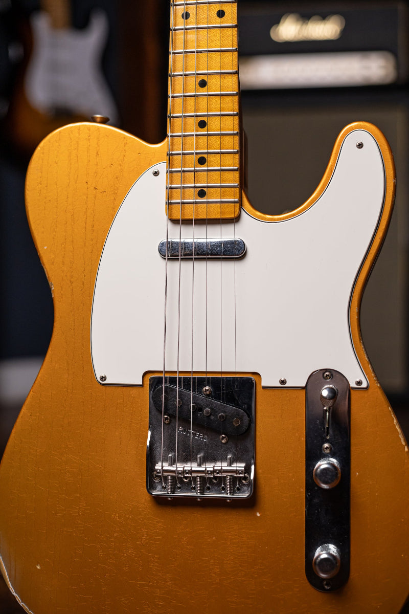 2016 Fender Custom Shop Wildwood 1955 Telecaster Relic Electric Guitar - Candy Tangerine