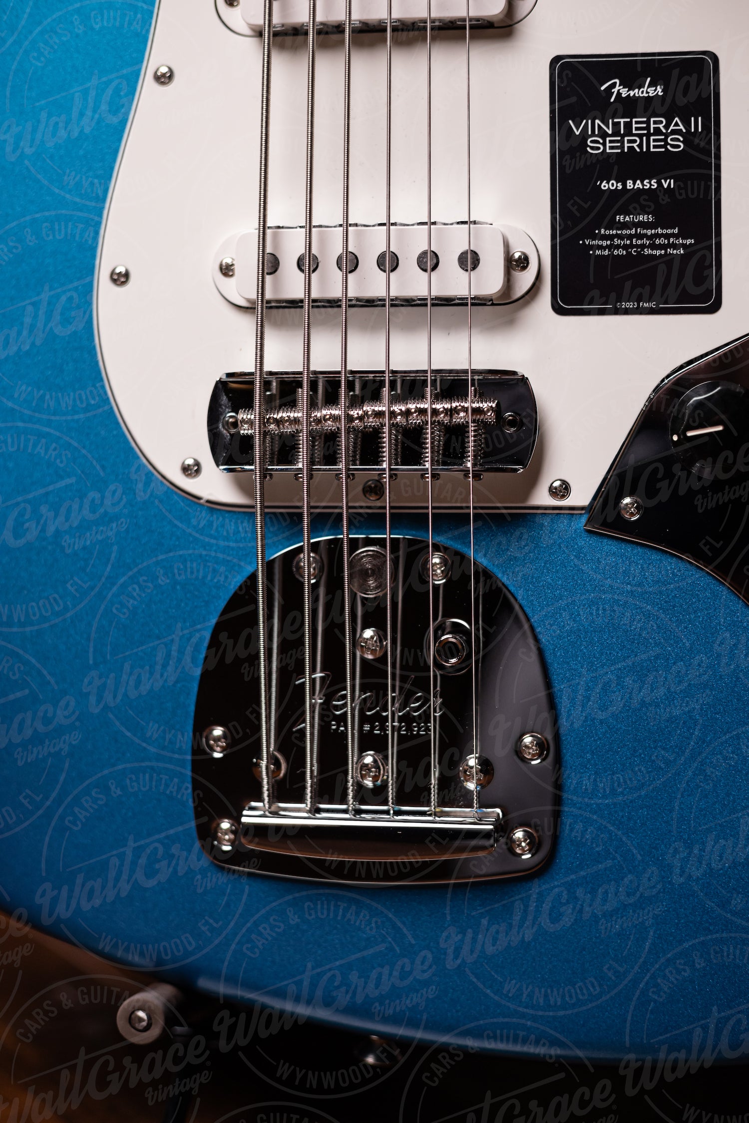 Fender Vintera II 60's Bass VI Electric Guitar - Lake Placid Blue