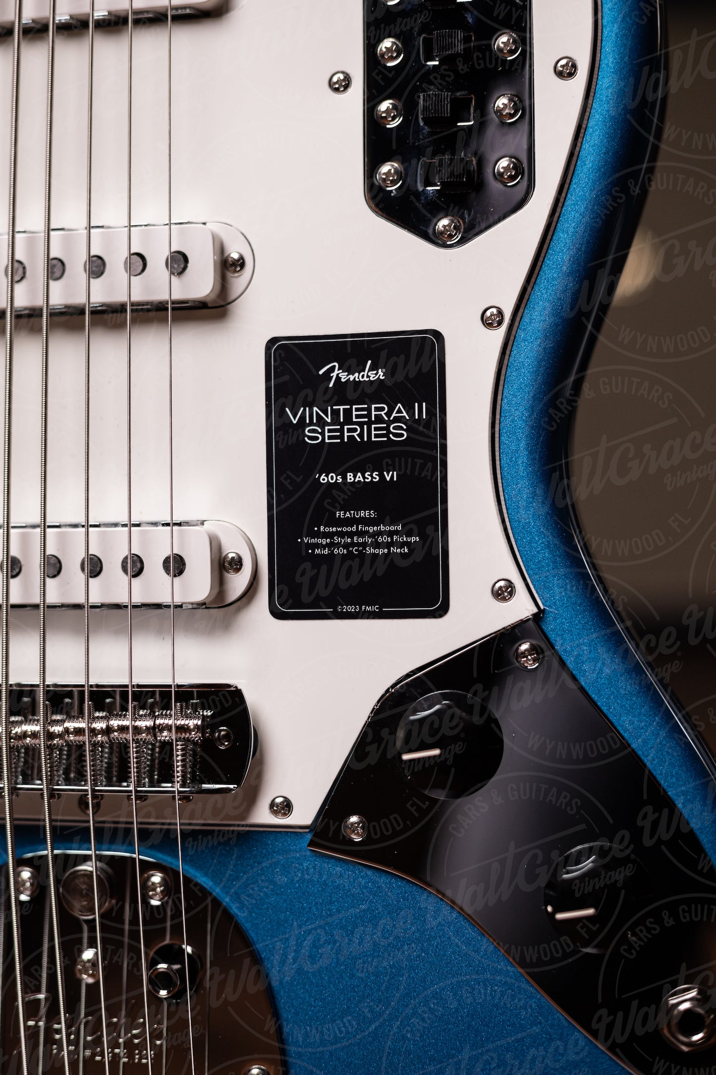 Fender Vintera II 60's Bass VI Electric Guitar - Lake Placid Blue