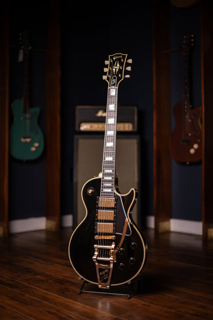 Used 2023 Gibson Custom Shop Murphy Lab 1957 Les Paul Custom Reissue 3-Pickup Bigsby Light Aged Electric Guitar - Ebony