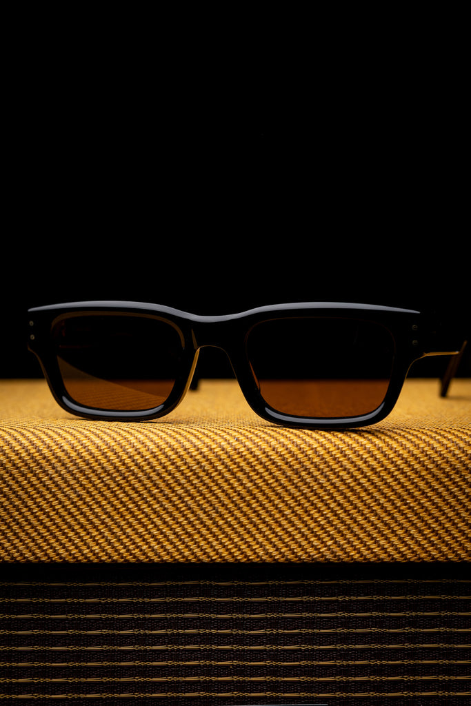 Johann Wolff Sunglasses - Konrad in Black w/ Brown Polarized Lenses